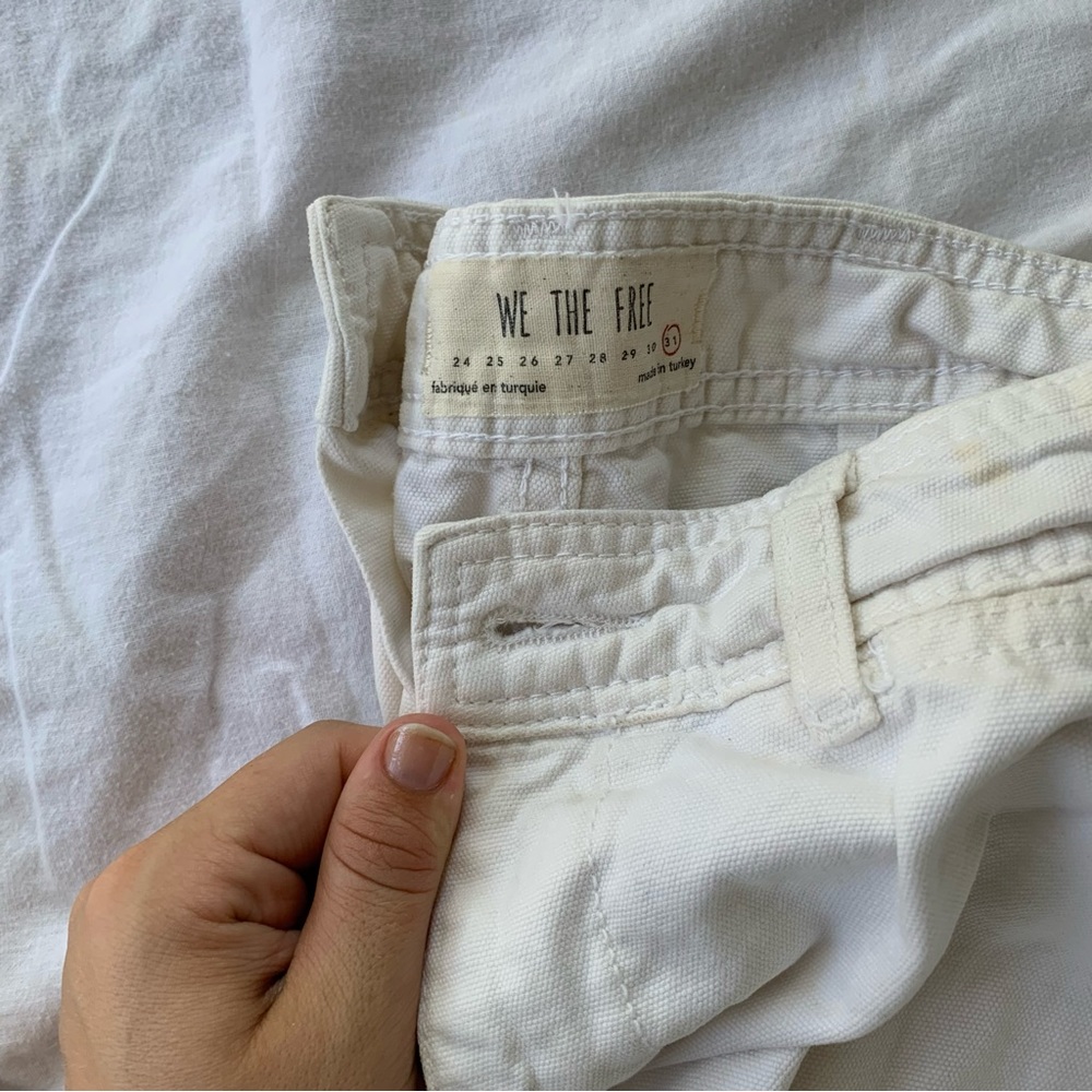 Free People / We The Free White Cotton Wide Leg Pant sz 31